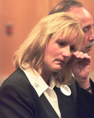 Mother of Maddie Clifton, Sheila Clifton, wipes away a tear as her daughter Jessica reads a statement about her sister during the sentencing hearing of ... - phillips202